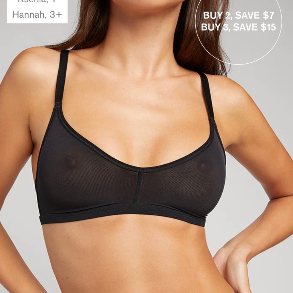 Negative sieve wireless bras